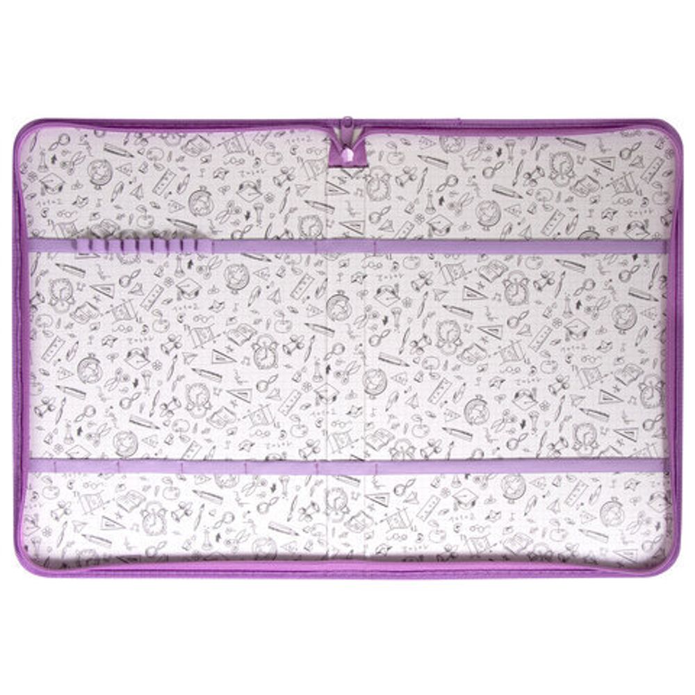 Папка для труда BRAUBERG А4 с ручкой, 1 отделение, органайзер, молния вокруг, "Cute Owls", 270343