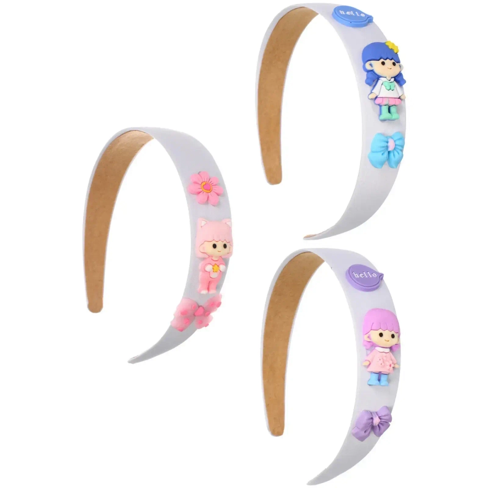 Ободок для волос детский «БАМБИ БУМ», подружка, цвет розовый, лавандовый и голубой, 3см