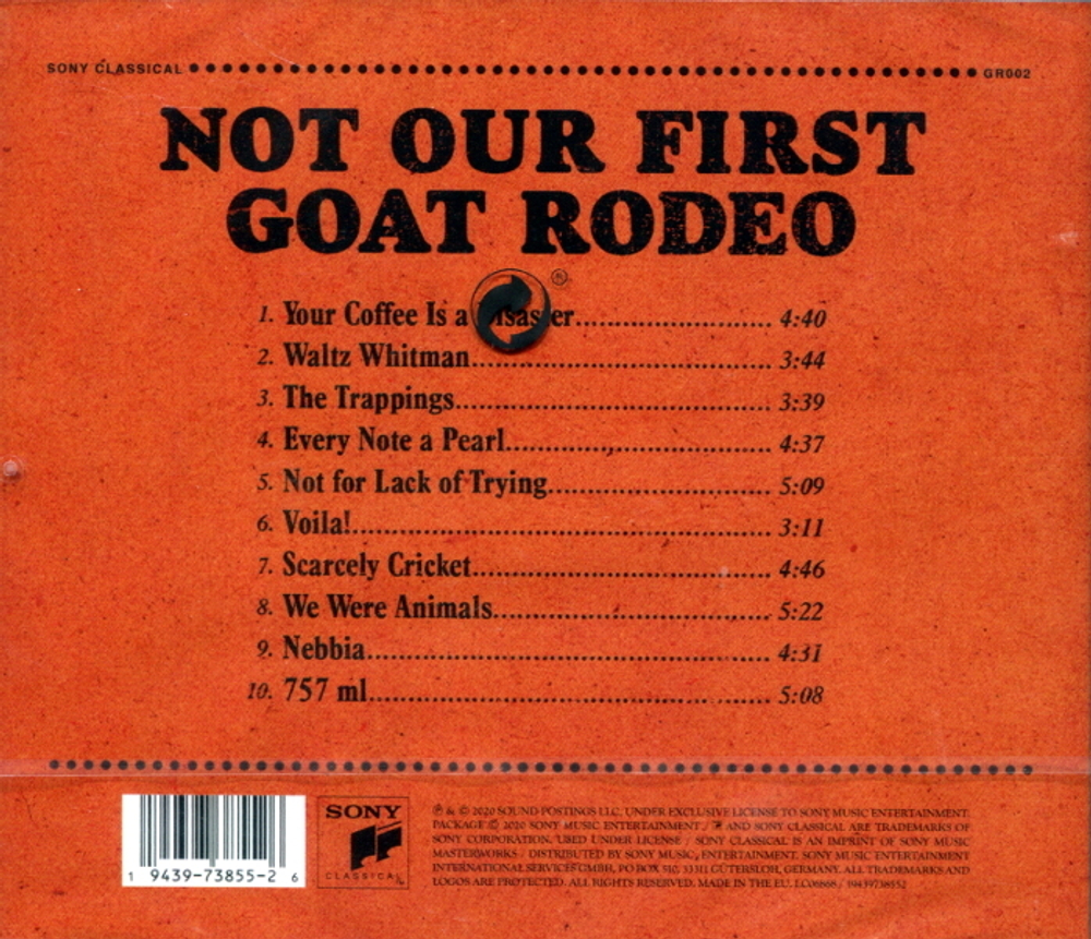 Yo-Yo Ma, Stuart Duncan, Edgar Meyer, Chris Thile / Not Our First Goat Rodeo (CD)