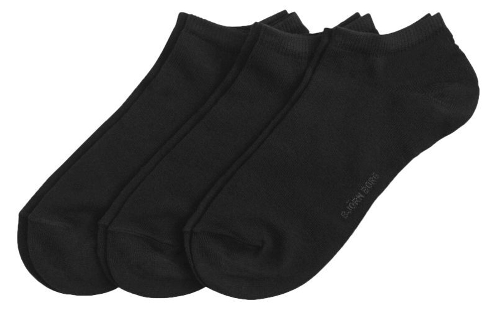 Теннисные носки Björn Borg Sock Step Solid Essential 3P - черный