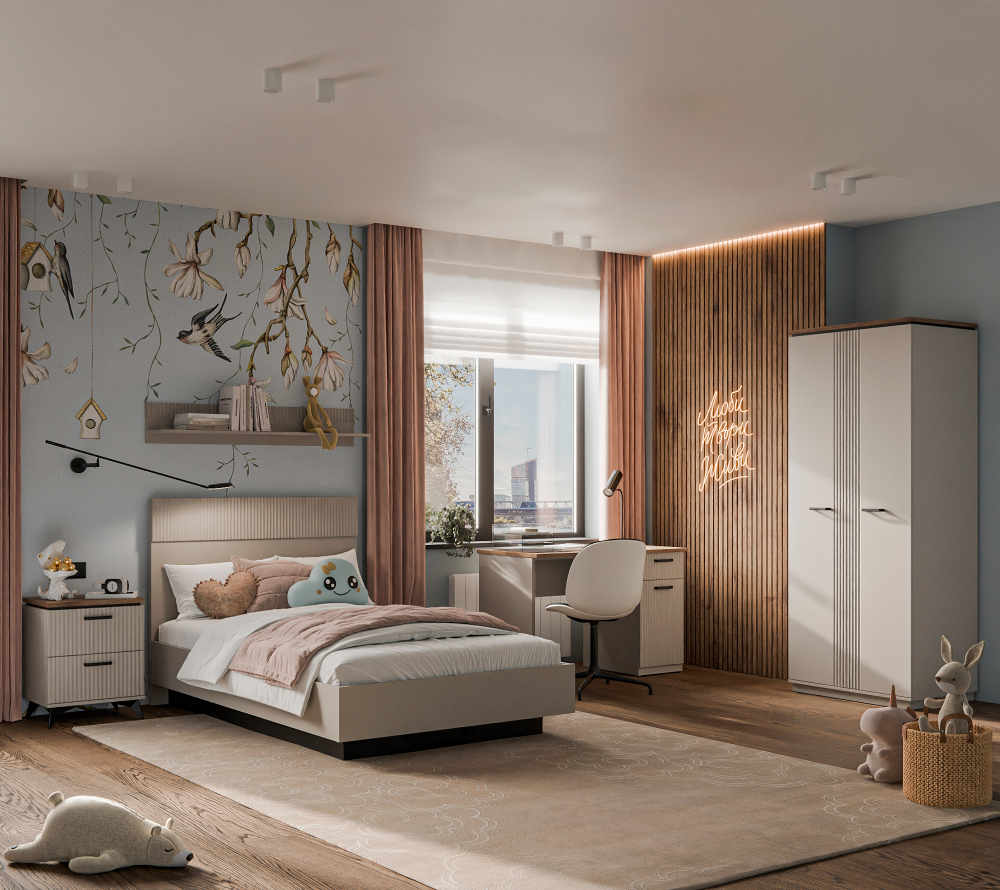 VINATI, Шкаф 2DG. Цвет ПЕРСИДСКИЙ ЖЕМЧУГ/ АМАРОК