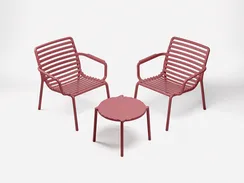 Столик журнальный Doga Ø50х40 см, марсала