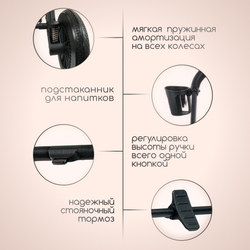 Модульная коляска BubaGO Lotta 3в1 LIMITED