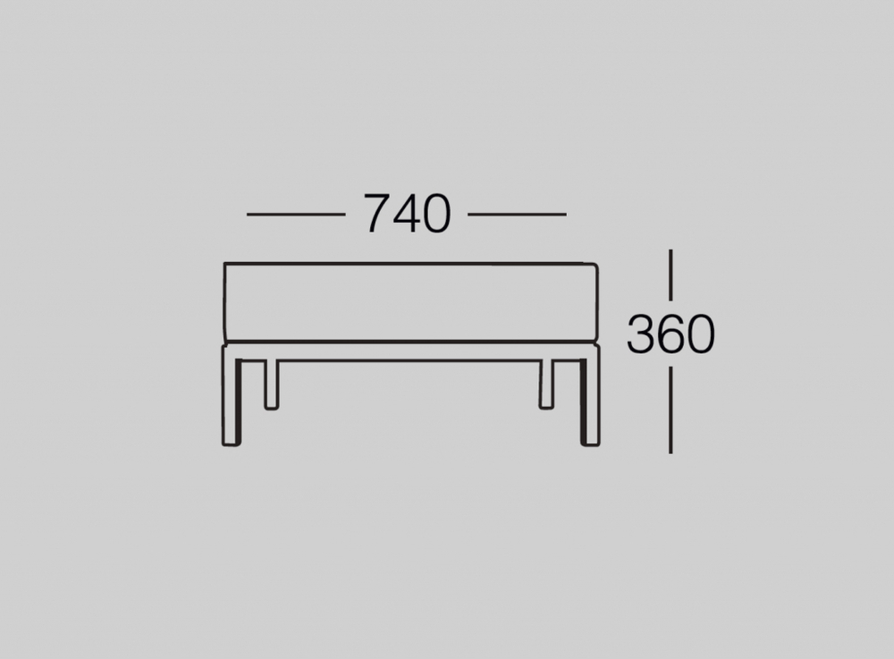 Пуф с подушкой Papatya Slim Stripe Puf, антрацит, светло-серый