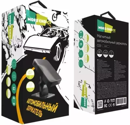 Держатель авто магнитный More choice C03 black