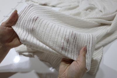 КРЕМ - Ажурная вязка (ОЗ85 Елена) (к1 дефект кромки 10см)