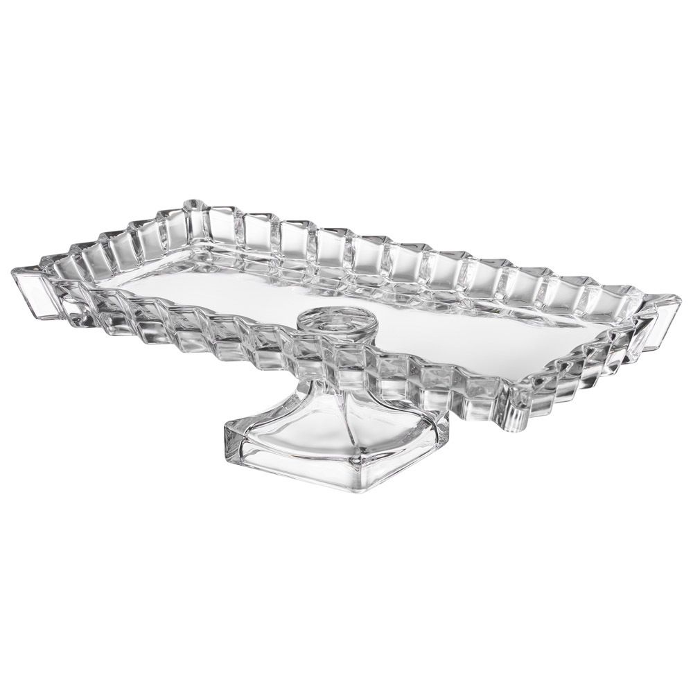 БЛЮДО СЕРВИРОВОЧНОЕ "CRYSTALITY" НА НОЖКЕ 28,5*15*9 СМ