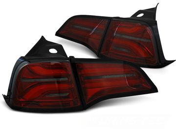 Задние фонари LED BAR TAIL LIGHTS RED SMOKE для TESLA MODEL 3 17-