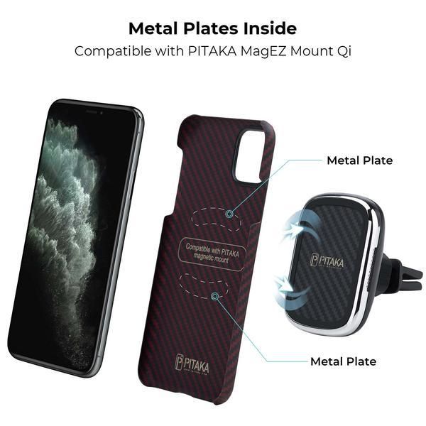 Чехол Pitaka MagEZ Case для Apple iPhone 11 Pro Max (Black/Red Twill)