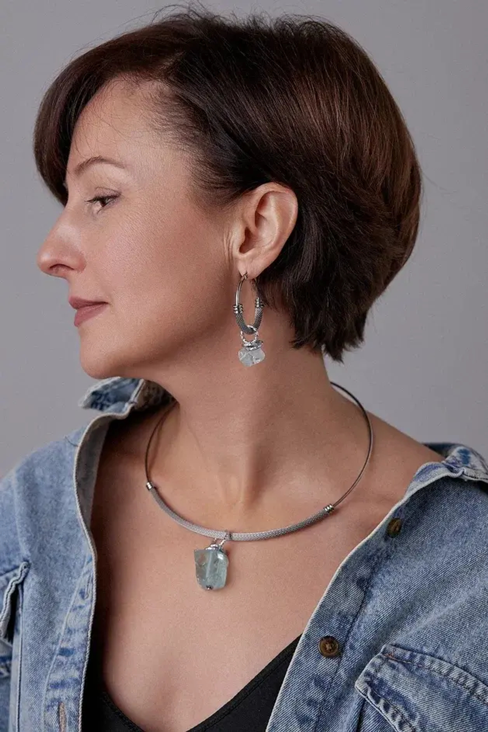 HMG 1324 S steel  Серьги hoop арт.1090