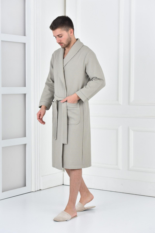 Вафельный халат GreenBlack