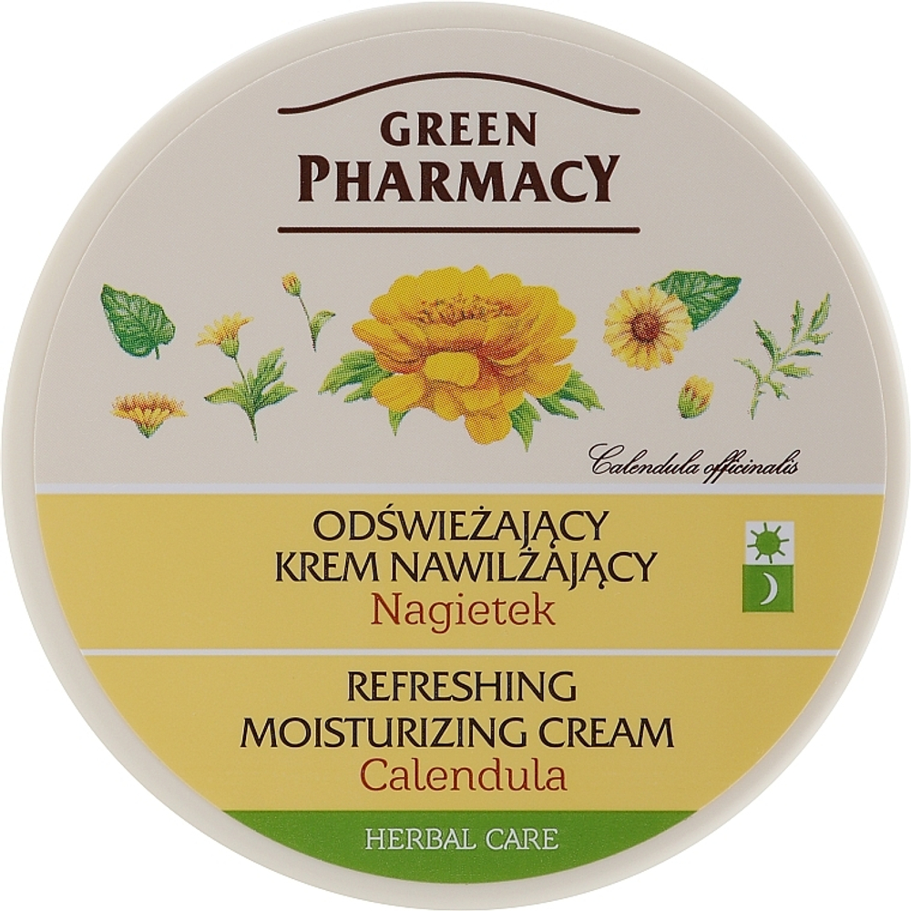 Green Pharmacy Face Care Refreshing Calendula - питательный крем против морщин для сухой кожи / 150 ml