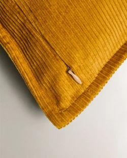 ZARA HOME НАВОЛОЧКА ДЛЯ ДЕКОРАТИВНОЙ ПОДУШКИ ИЗ ВЕЛЬВЕТА, ЖЕЛТОВАТО-КОРИЧНЕВЫЙ