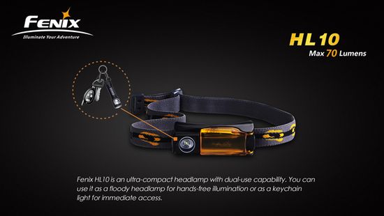 Налобный светодиодный фонарь Fenix HL10, 70 люмен