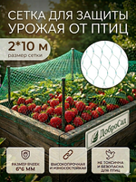 Сетка садовая 2*10м для защиты от птиц ДоброСад