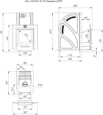 Печь для бани Каскад-18 ЛП Панорама (2018)