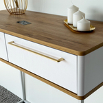 Туалетный столик консоль ROYAL 5211 эко (Дуб Кантри-Белый-р.золото)