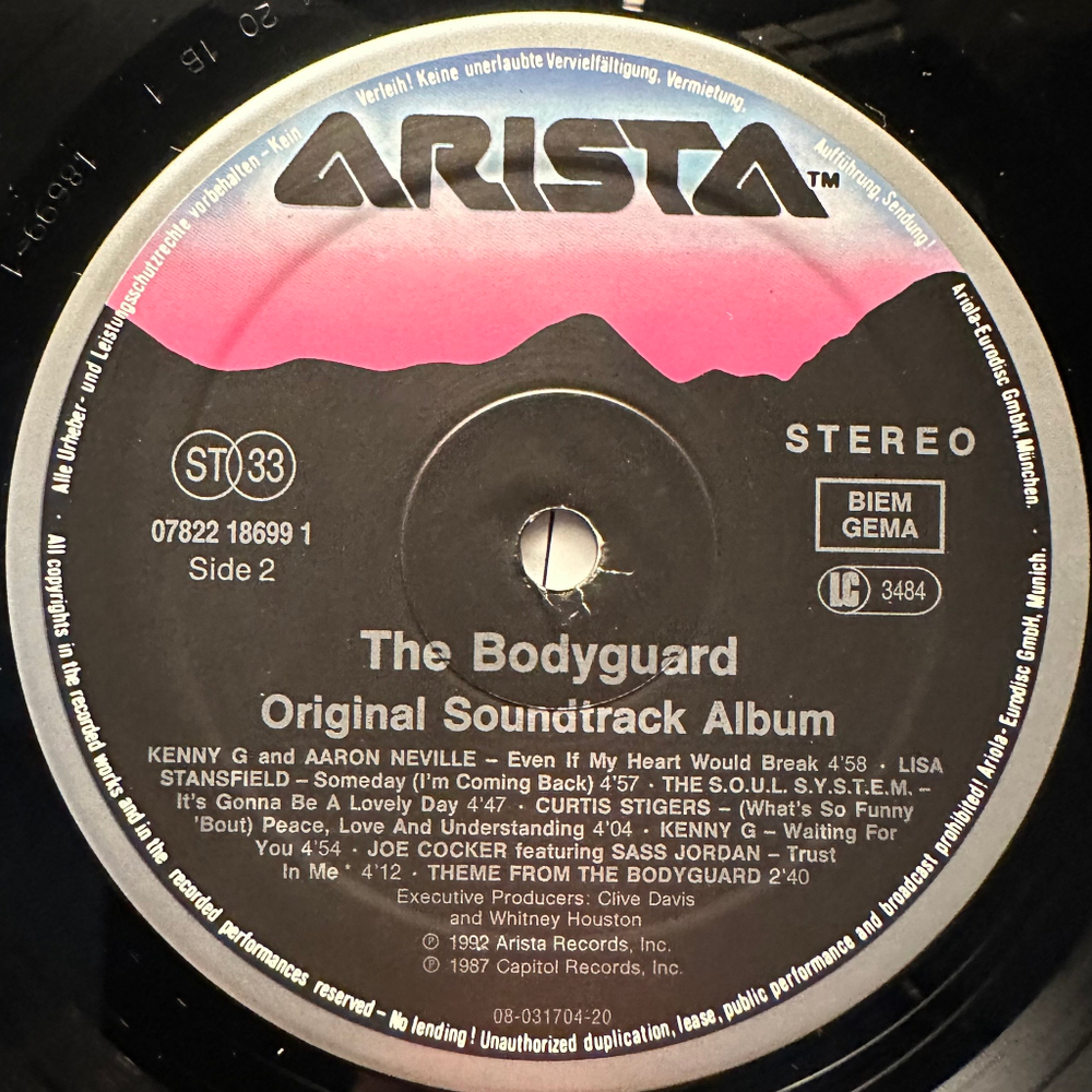 Саундтрек к фильму Телохранитель (Европа 1992г.)