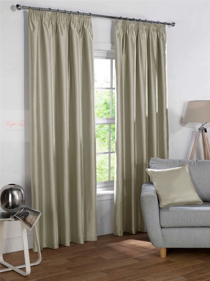 Silky (бежевый). Шторы из люкс-сатена однотонного.