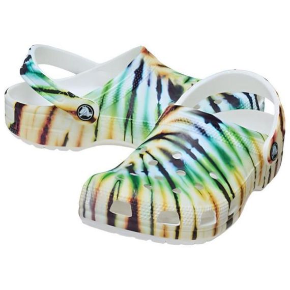 Crocs Classic Tie Dye Clog 'Green White Yellow'