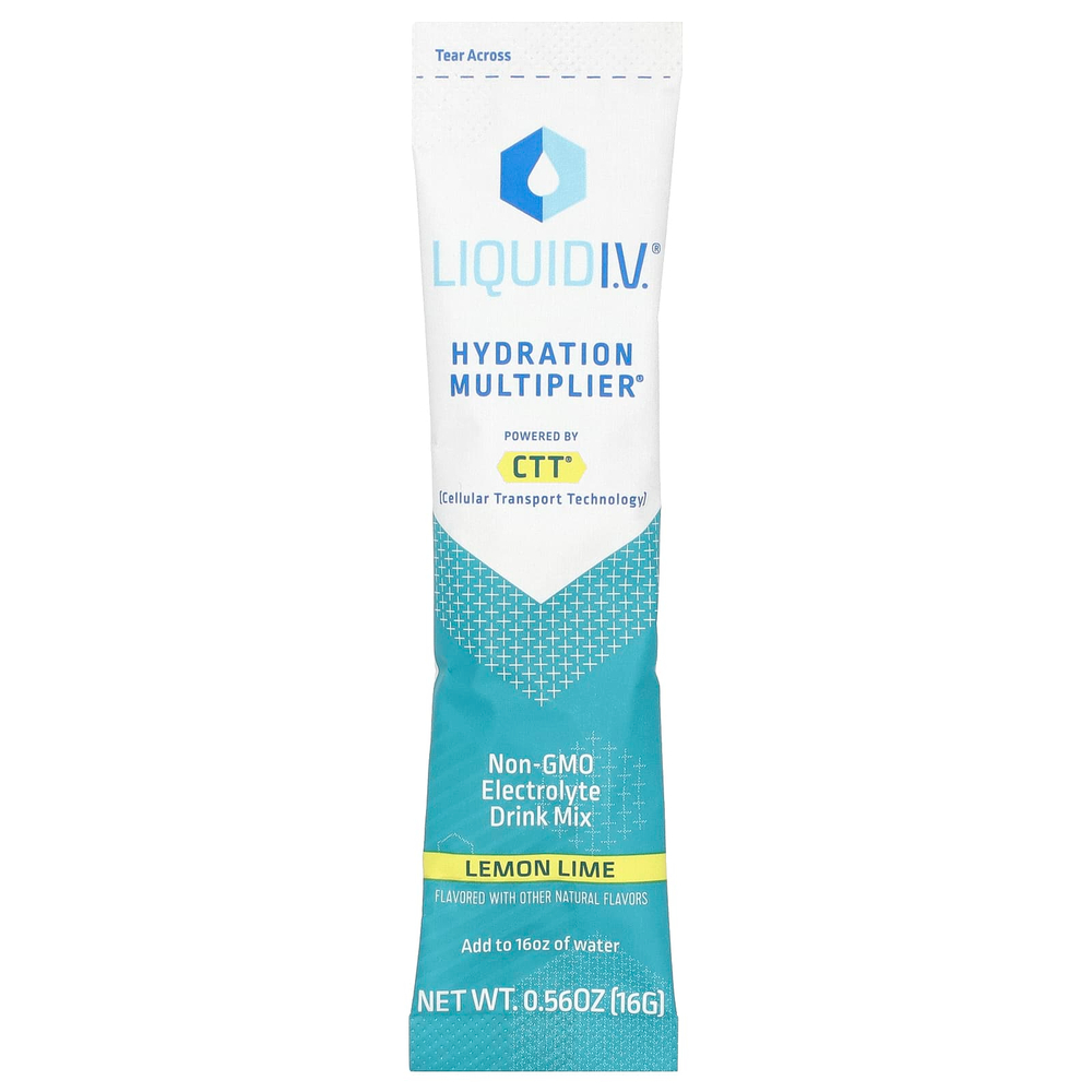 Liquid I.V., Hydration Multiplier®, смесь для приготовления электролитов, лимон и лайм, 10 пакетиков по 16 г (0,56 унции)