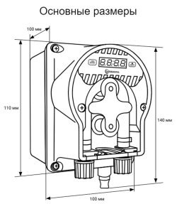 Насос дозирования перистальтический - рH 1.5 л/ч, 220V + набор рH - Smart SKPH - AquaViva