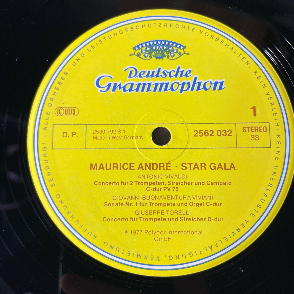 Винтажная виниловая пластинка LP Maurice Andre Star Gala (Германия 1977) Deutsche Grammophon