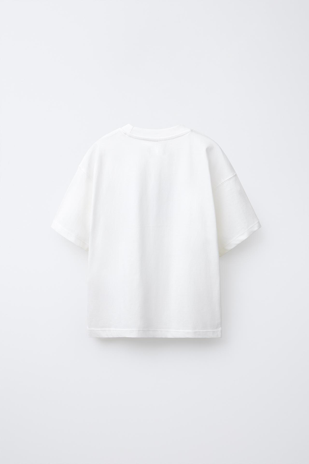 ZARA ФУТБОЛКА С ПРИНТОМ, БЕЛЫЙ