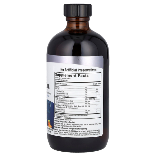 Nature's Answer, Омега-3 масло черного тмина, апельсин, 240 мл (8 жидк. унц.)