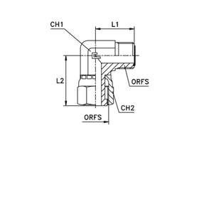 Соединение PN90 ORFS 1.7/16 (обжатая гайка)