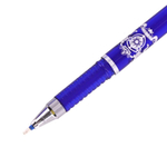 Набор ручка гелевая пиши-стирай Alingar, 2 шт+стержни 50 шт+2 ласт, 0,5 мм, синяя, игол. наконечник. круг. цв. пласт. корпус, карт. уп.