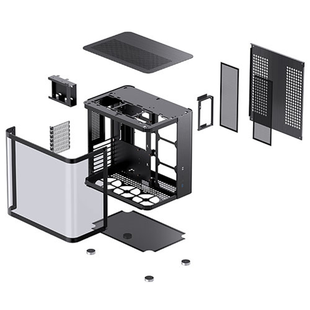 Корпус JONSBO TK-2, mini-ITX, micro-ATX, ATX, черный (без БП)