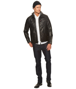 Куртка утепленная мужская LEVI'S FAUX LEATHER TRUCKER WITH JERSEY HOOD