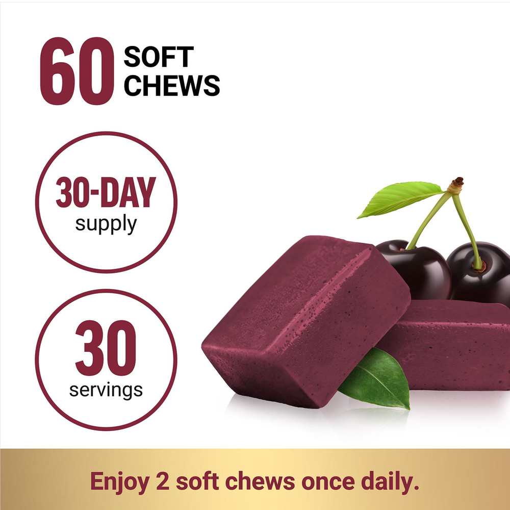 Force Factor, Total Beets® с коэнзимом Q10, Ultimate Heart Health, черная вишня, 60 жевательных таблеток Superfood