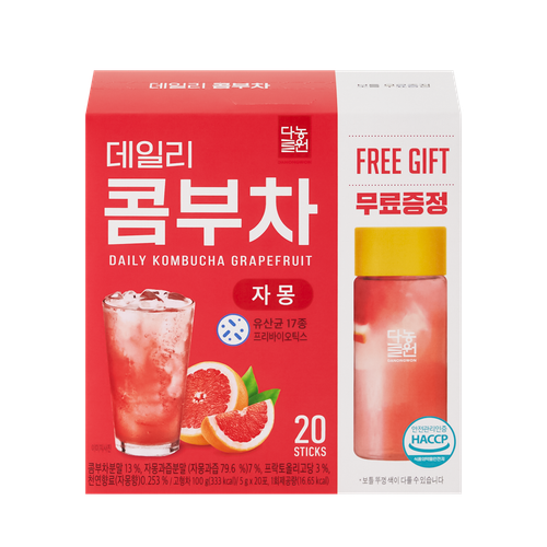 Danongwon Daily Kombucha Grapefruit Комбуча со вкусом грейпфрута (20 шт по 5 гр)