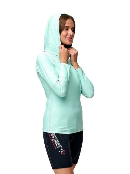 Футболка рашгард лонгслив Sargan Агидель Худи UPF 50+ светло-зеленый