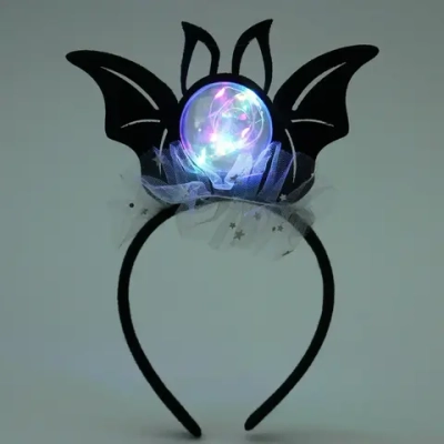 Ободок карнавльный «Helloween - Летучая мышь» с подсветкой