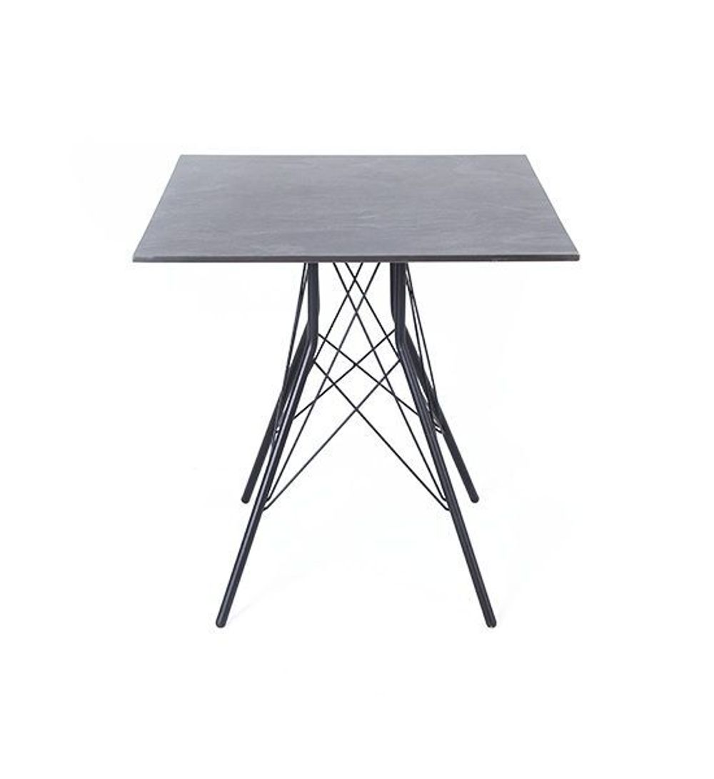 "Конте" интерьерный стол из HPL 63x63см, цвет "серый гранит"