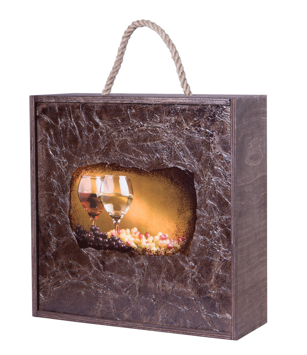 Короб винный деревянный серия "КЛАССИКА" №3, на 3 бутылки