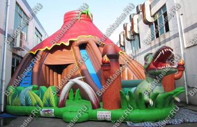 Надувная горка "Логово динозавра"