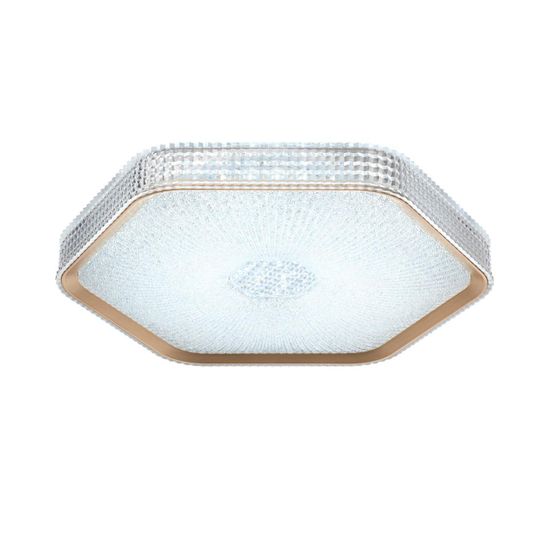 7746/48L PIKO LED SN Светильник металл/пластик/прозрачный/золотистый LED 48Вт 3000-4000-6000K 425х385 IP20 пульт ДУ SPARKS