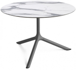 Столик ламинированный кофейный Scab Design Tripe Maxi, антрацит, белый мрамор Каррара