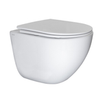 Унитаз подвесной безободковый WAVE RONDO Tornado3.0 сид. дюропласт, м/л, быстр, БЕЛЫЙ глянец (XL)