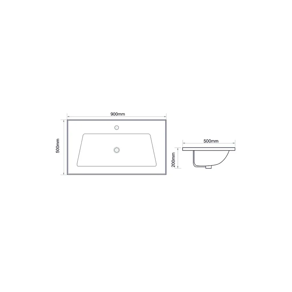 Раковина мебельная Royce Pro (RCW-140590WH)