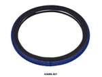 Оплетка на руль круглая Coolpart DIAMOND 50 (37*38) к/з черный/синий СТРАЗЫ A268BL-BLY