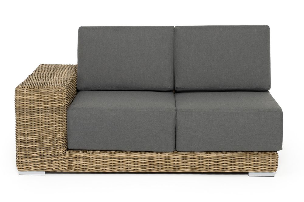 "Капри" модуль диванный правый с подушками, цвет соломенный