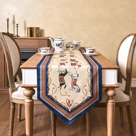 ДОРОЖКА НА СТОЛ "PASSAGE", 45Х145СМ, БЕЖЕВЫЙ, 100% ХЛОПОК,ТВИЛ