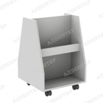 Книжная витрина на колёсах двусторонняя