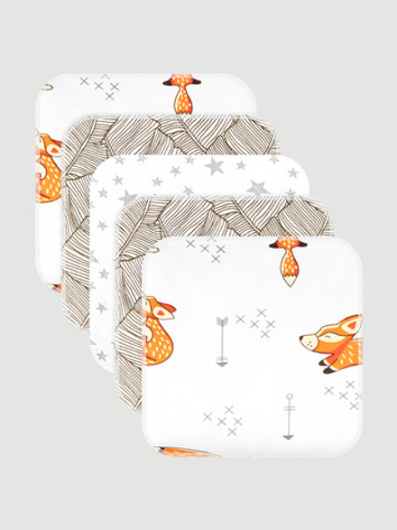 Набор платочков-слюнявчиков Mjölk Лисички