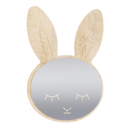 Зеркало 3 Зайчик (Лиственница/Пескоструйный рисуно